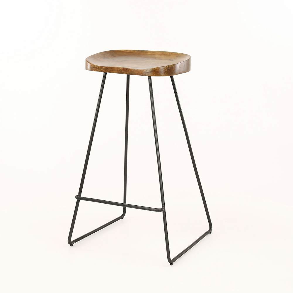 Tabouret de bar bois massif métal MELBOURNE Tabourets de bar