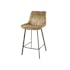 Tabouret de bar en velours beige motif ruban (lot de 2) MELBOURNE