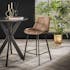 Tabouret de bar en velours beige motif ruban (lot de 2) MELBOURNE