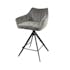 Tabouret de bar gris sombre en velours avec fonction pivotante (lot de 2) MELBOURNE