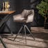 Tabouret de bar gris sombre en velours avec fonction pivotante (lot de 2) MELBOURNE