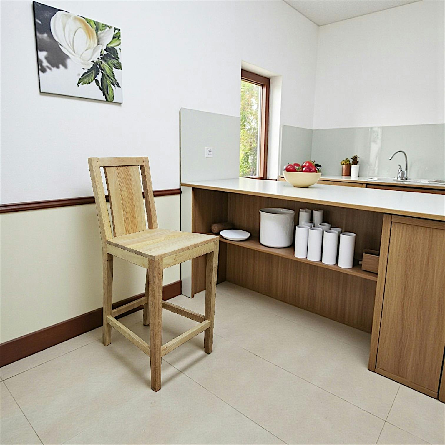 Tabouret de bar Hévéa 42x46x97 GALA
