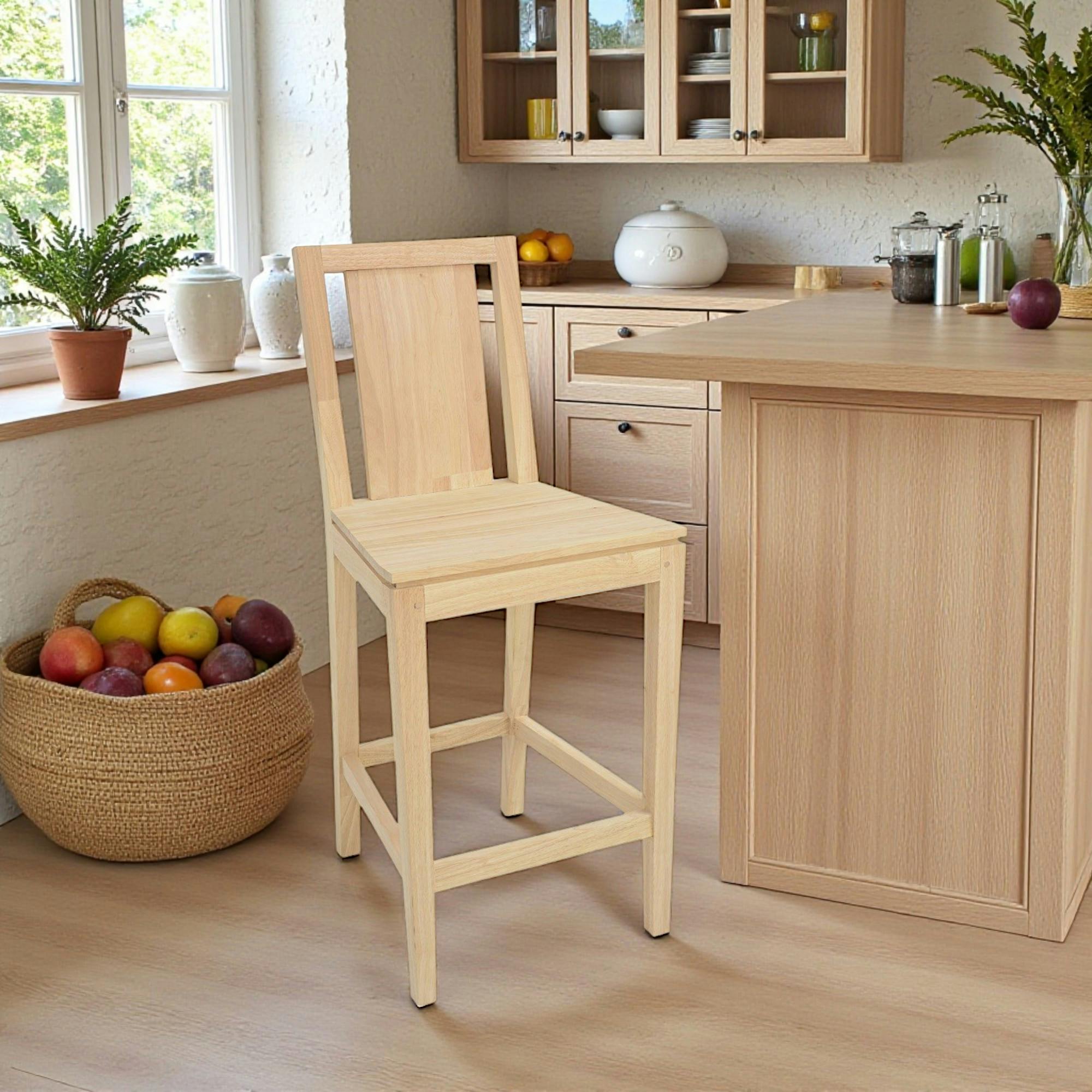 Tabouret de bar Hévéa 42x46x97 HELENA