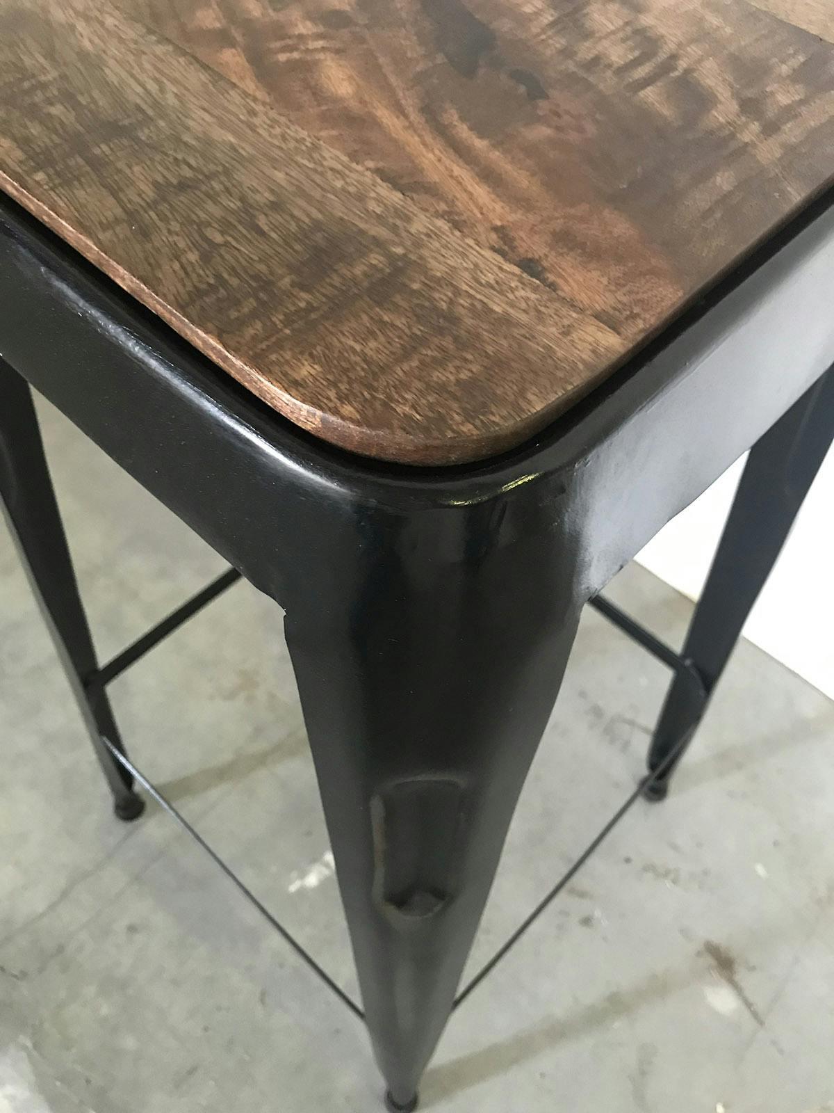 Tabouret de bar noir (lot de 2) LEEDS