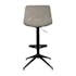 Tabouret de bar pivotant motif damier, velours gris clair (lot de 2) PALERME