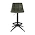 Tabouret de bar pivotant motif damier, velours vert (lot de 2) PALERME