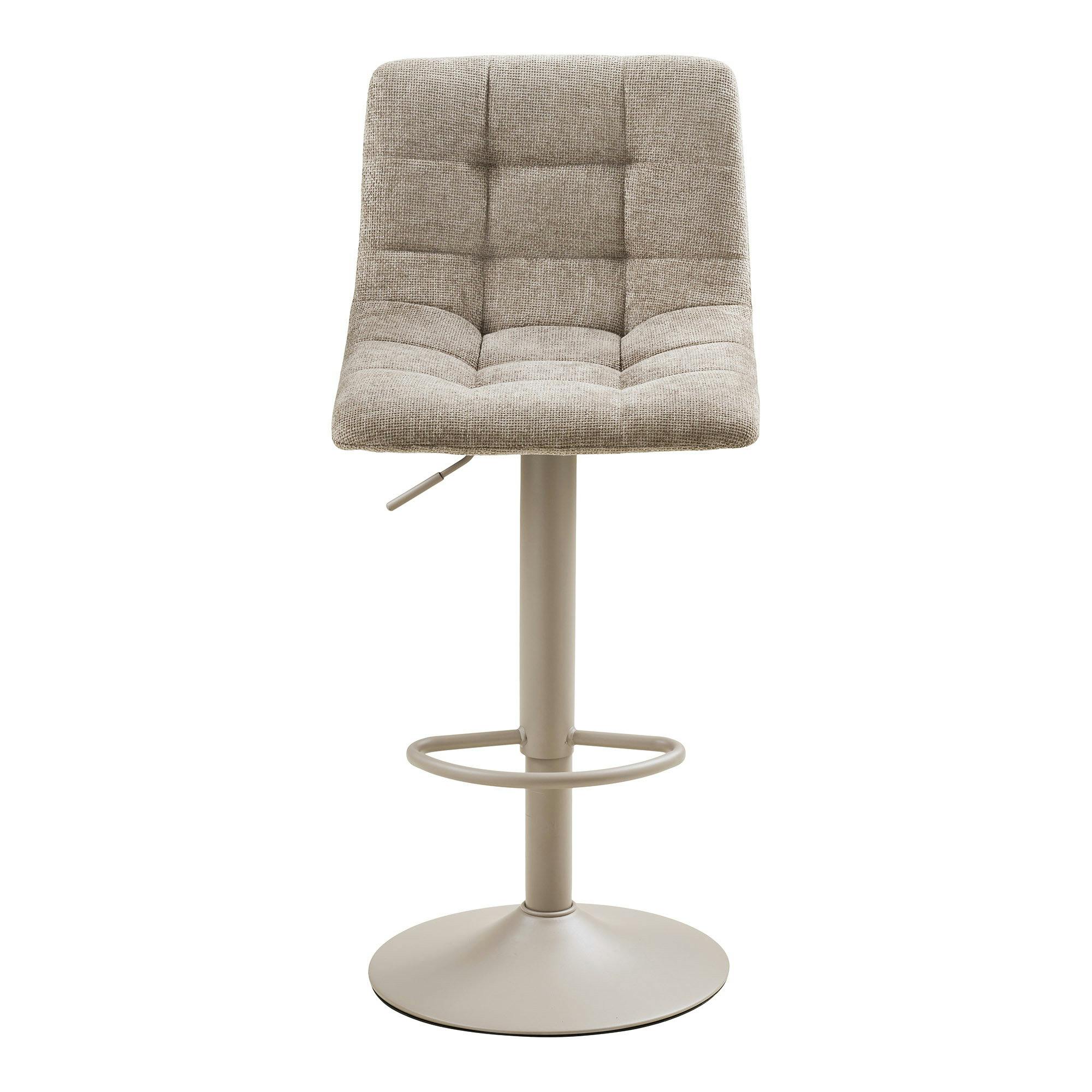 Tabouret de bar réglable en velours gris clair (lot de 2) SAVONE
