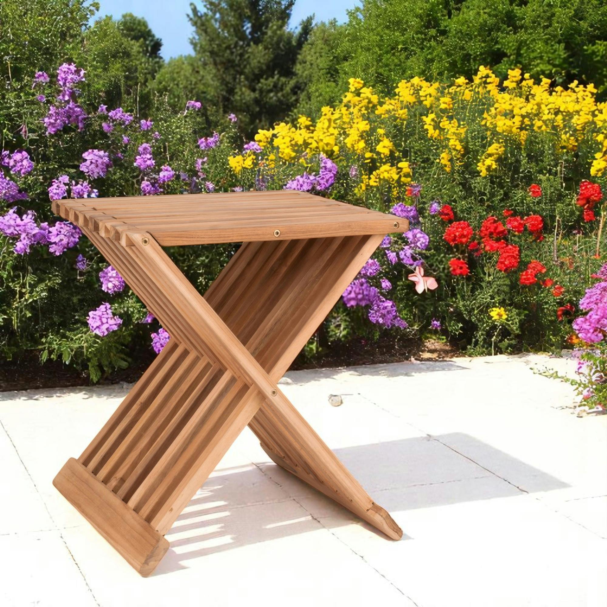 Tabouret en bois de teck MENDOZA