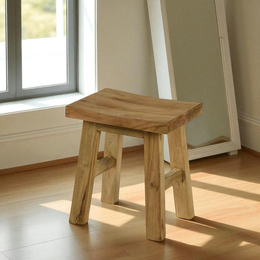 Tabouret en teck recyclé - 45 cm, ARIZONA