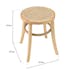 Tabouret rond bois clair assise cannage style bistrot TIM