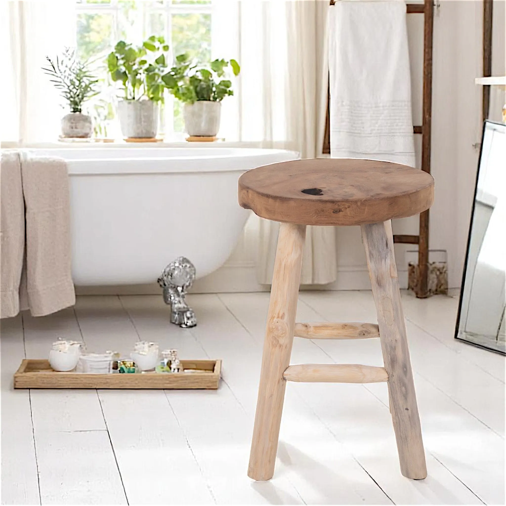 Tabouret de campagne de l'Empereur, bois et cuir