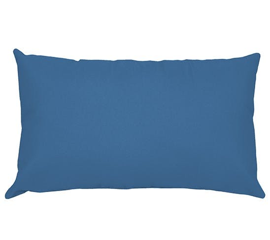 Taie d'oreiller rectangle bleu jean 50x70cm 100% coton ALICIA