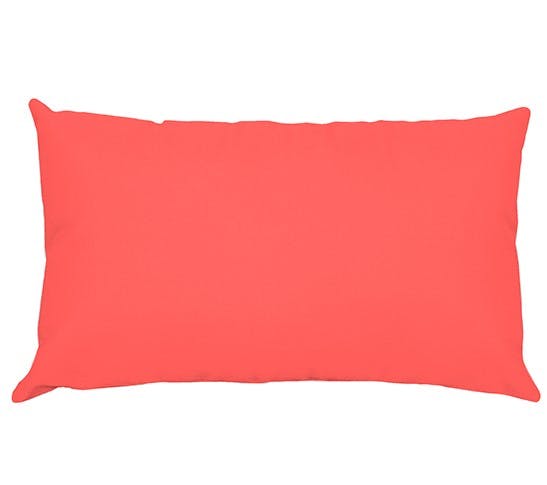 Taie d'oreiller rectangle couleur corail 50x70cm 100% coton ALICIA