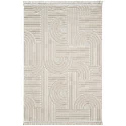 Tapis beige – motif art déco en relief, 120x180 cm ISTANBUL