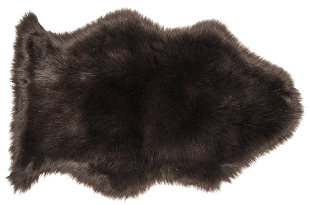 Tapis brun imitation fourrure 95x60cm