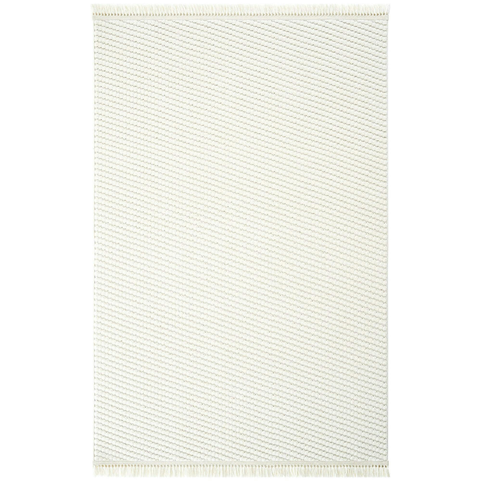 Tapis de salon crème – tissage texturé, 120x180 cm ISTANBUL