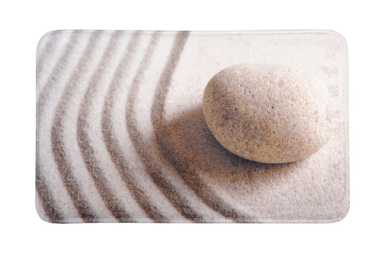 Tapis de sol touché doux décor galet sur le sable 45x75cm SHAOLIN CALLY