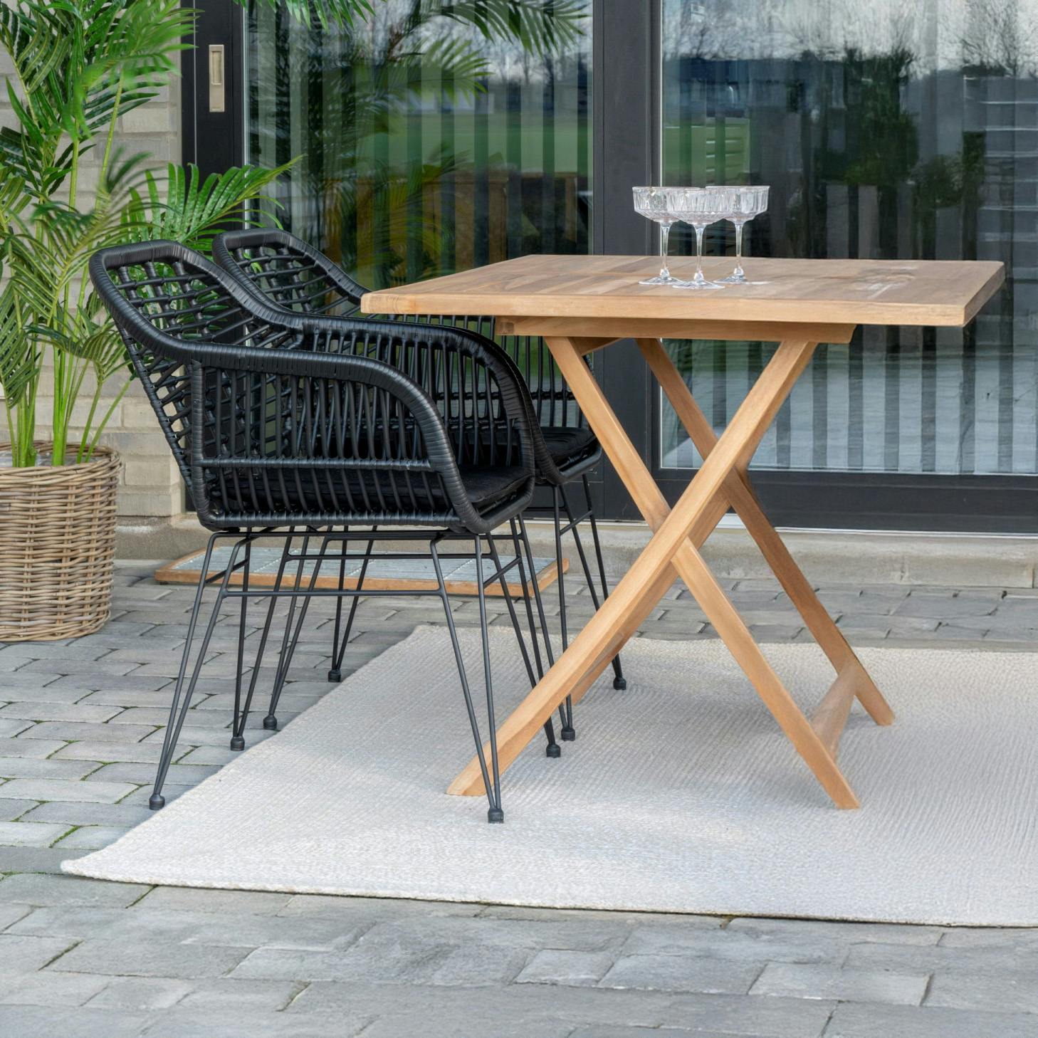 Tapis d'extérieur en plastique recyclé sable 200x300 cm ISTANBUL