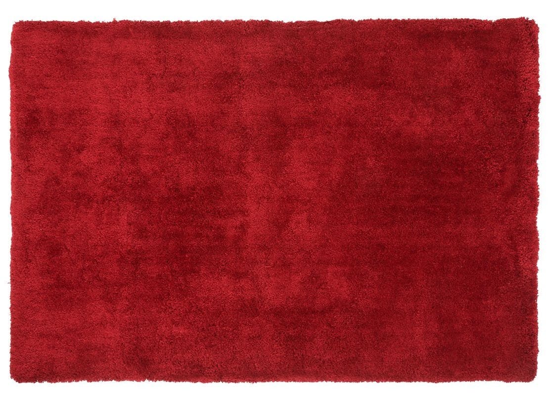 Tapis doux microfibre à poils longs 120 x 170 cm  Rouge
