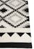 Tapis en coton motif ethnique noir et blanc 200x300cm