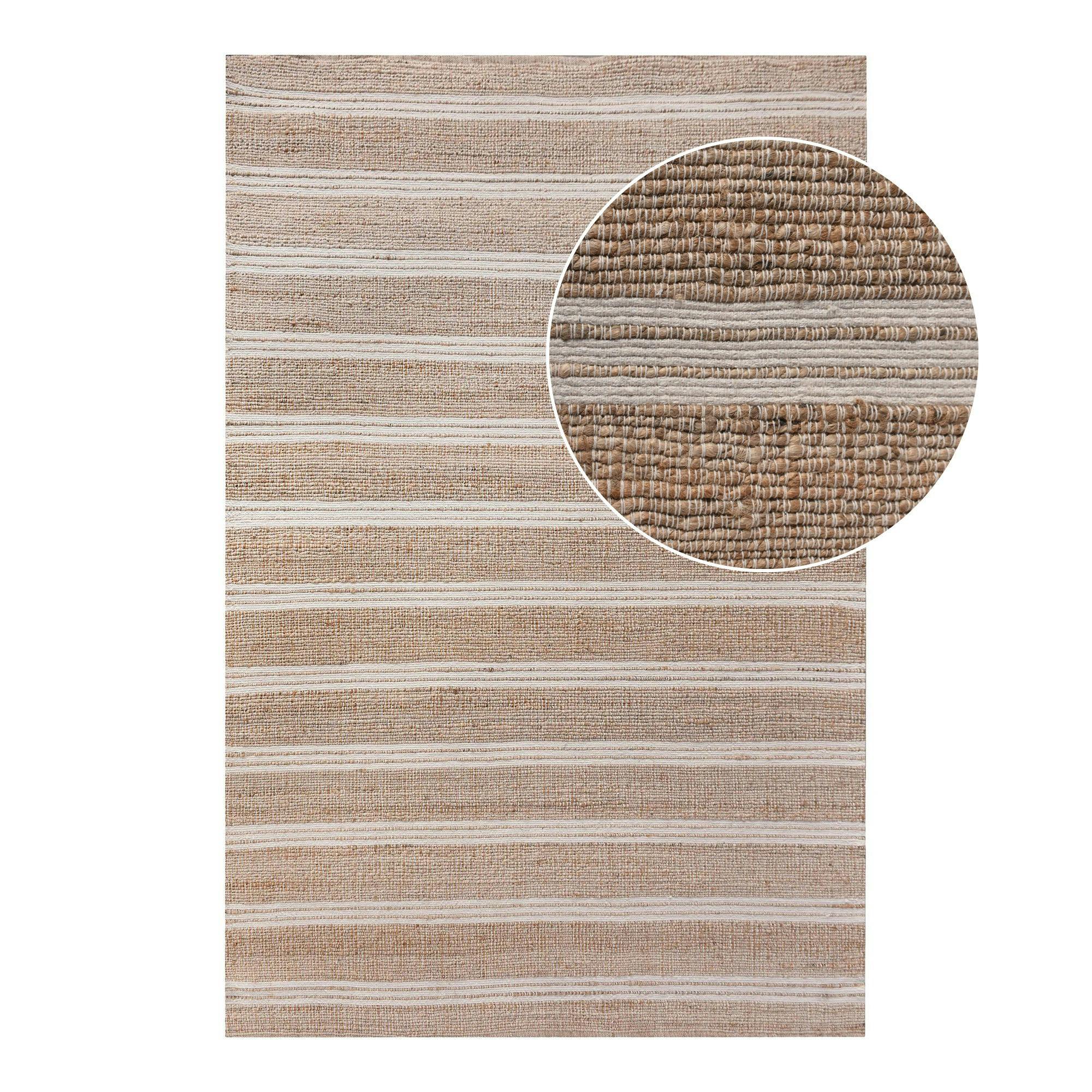 Tapis en jute et coton tressé main 200x300 cm FEZ