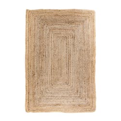 Tapis en jute tressée 180 cm - format rectangulaire, esprit bohème FEZ