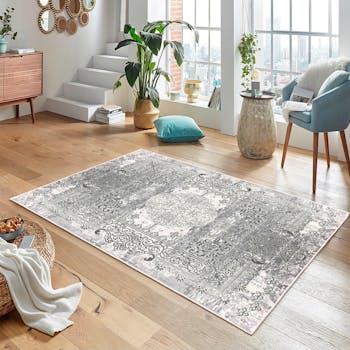 Tapis oriental gris patiné – vintage, 160x230 cm ISTANBUL