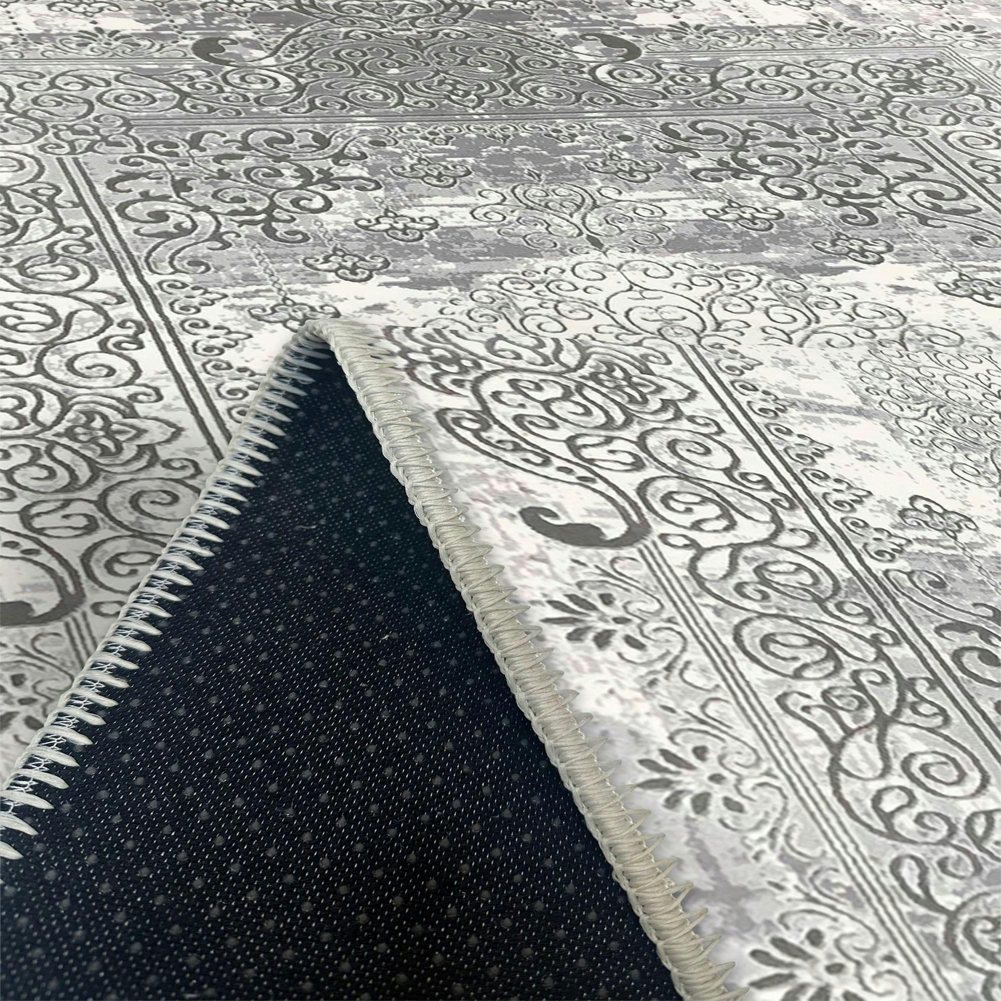 Tapis oriental gris patiné – vintage, 160x230 cm ISTANBUL