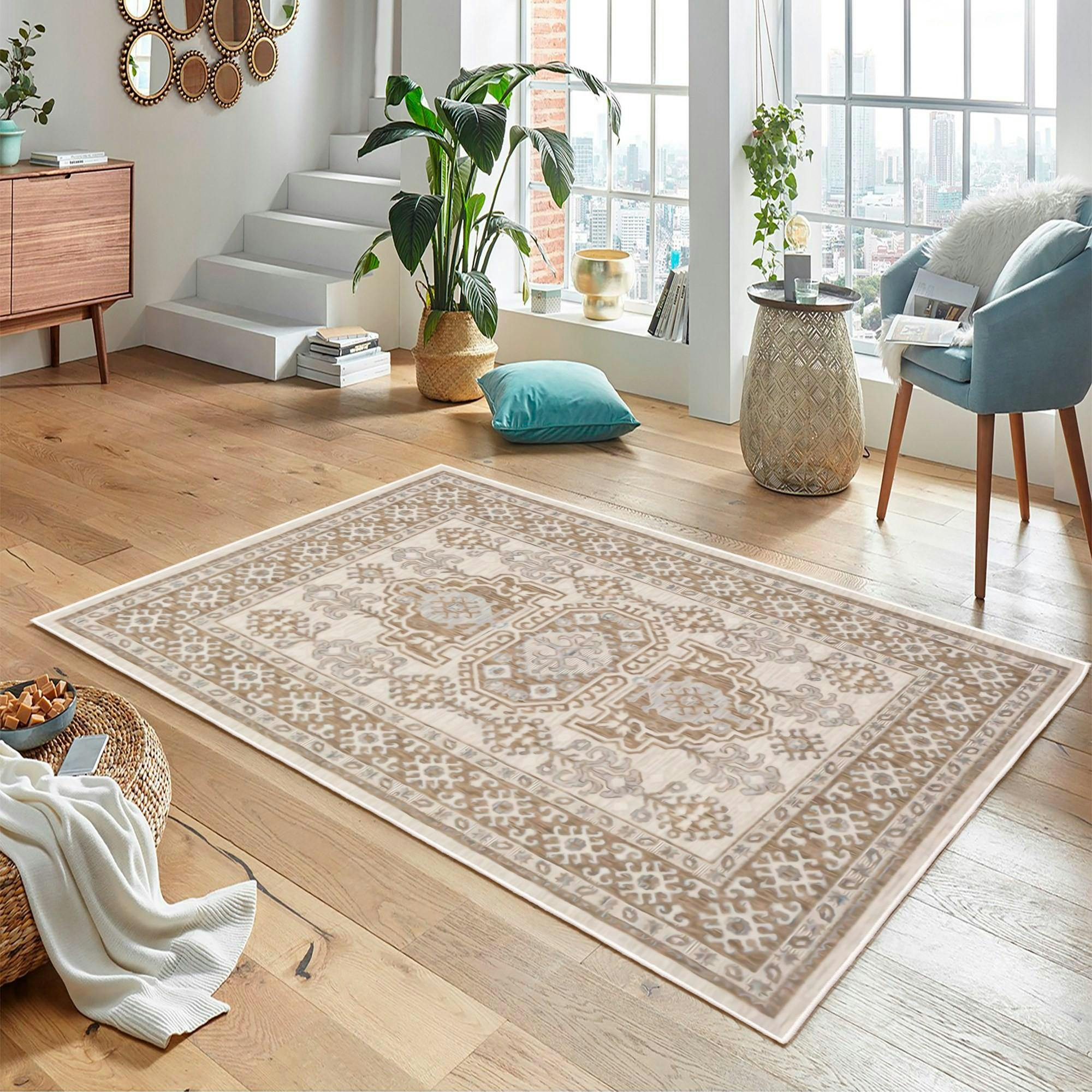 Tapis oriental marron – motifs persans, 160x230 cm ISTANBUL