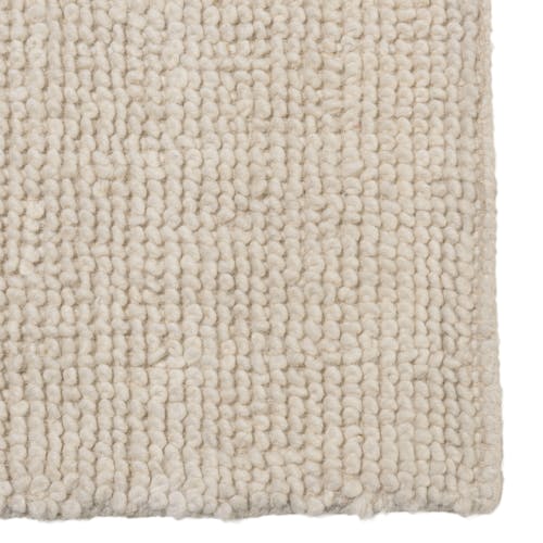 Tapis rectangulaire 160 x 230 cm laine bouclée ivoire