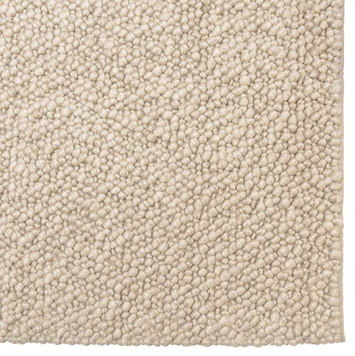 Tapis rectangulaire 160 x 230 cm laine bouclettes beige
