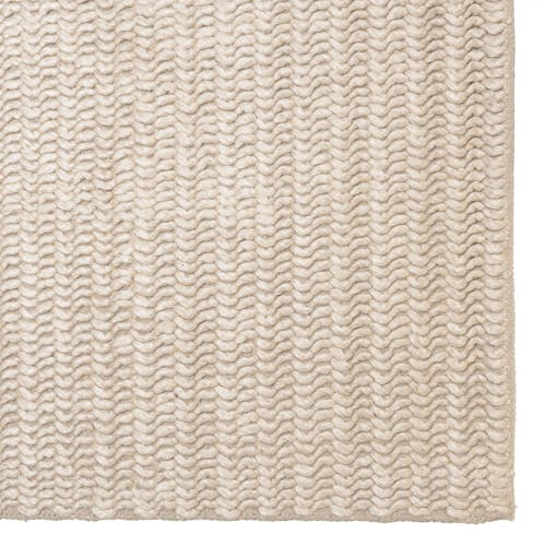 Tapis rectangulaire 160 x 230 cm laine tissée beige