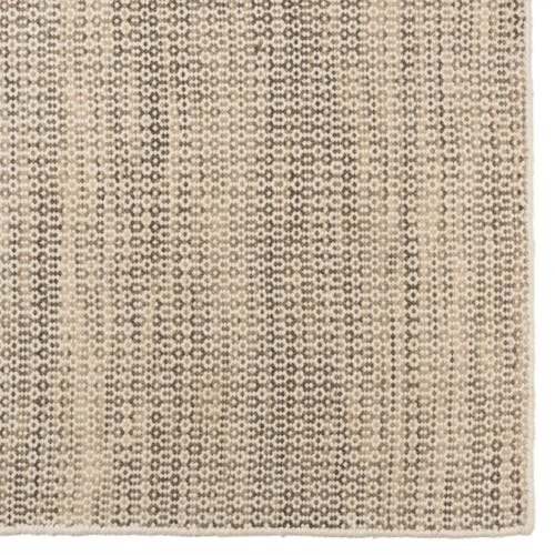 Tapis rectangulaire 160 x 230 cm laine tissée kaki chiné