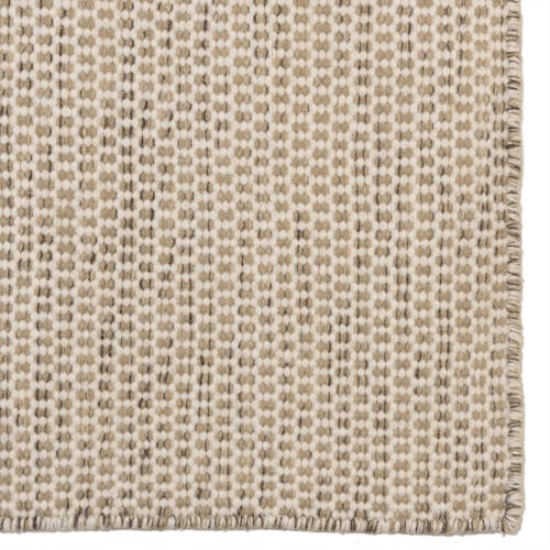 Tapis rectangulaire 200 x 290 cm laine tissée marron chiné