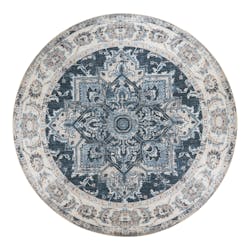 Tapis rond bleu style vintage ø200 cm FEZ