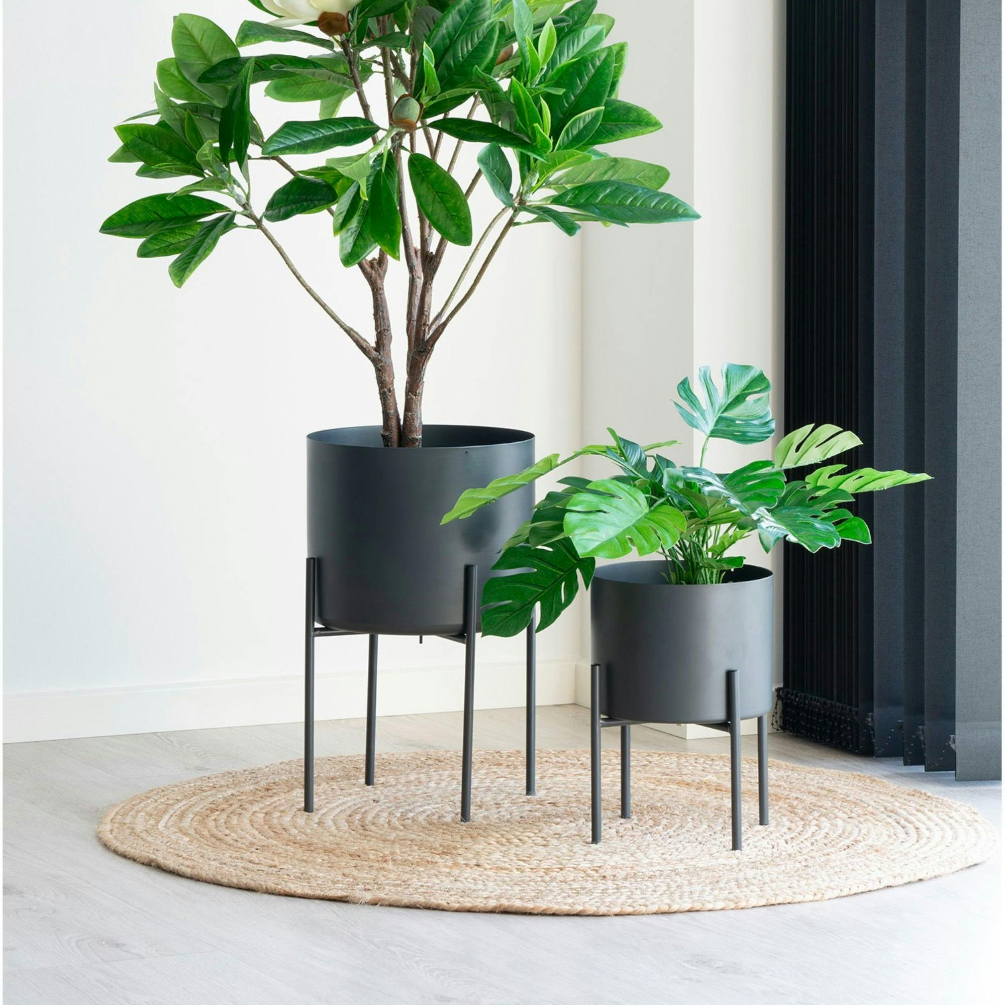 Tapis rond en jute tressée Ø90 cm - style bohème et nature FEZ