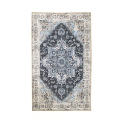 Tapis vintage bleu à motifs traditionnels 160x230 cm FEZ