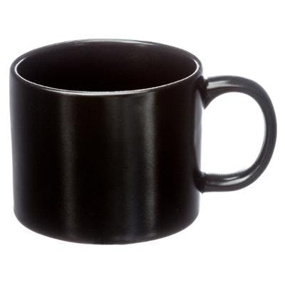 Tasse ronde en porcelaine mat noire 25cL D8xH7cm