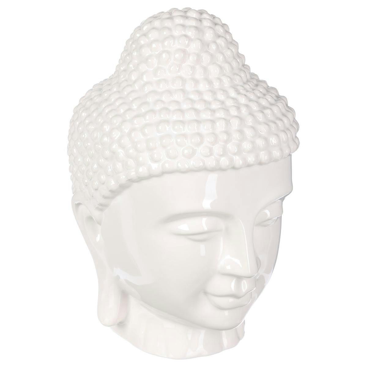 Tête de Bouddha céramique blanche réf. 30022115