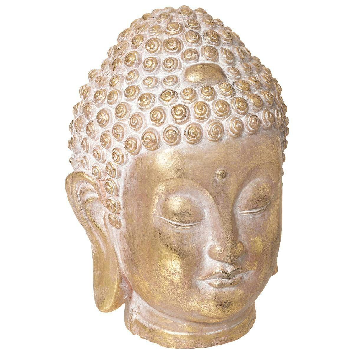 Tête de bouddha dorée