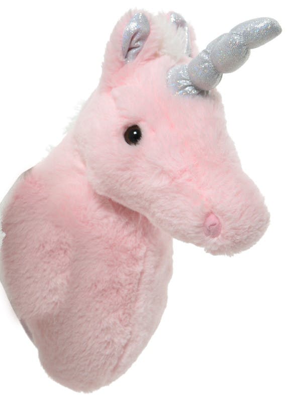 Tête de Licorne rose murale