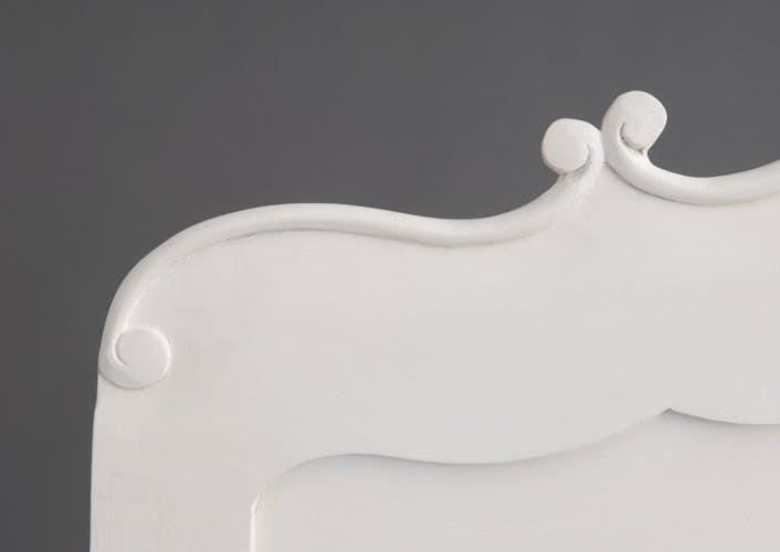Tête de lit 1 place en acajou blanc, collection romantique APOLLINE - AMADEUS