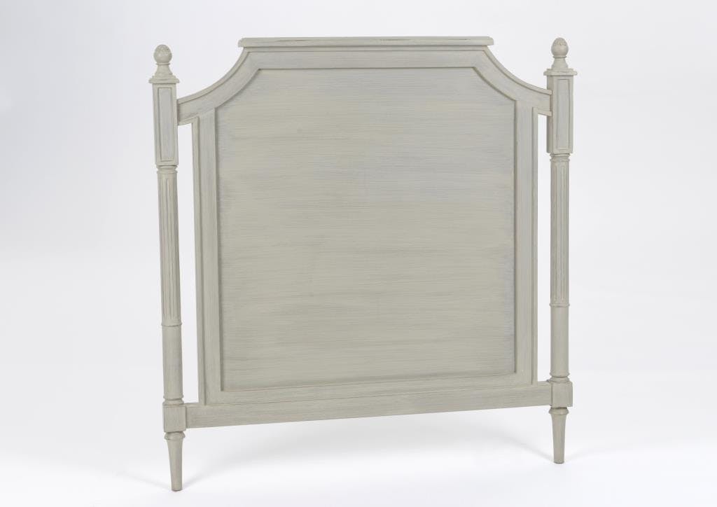 Tête de lit 1 place en bois gris classique chic EDOUARD L102 x H105 AMADEUS