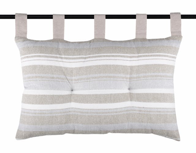 Tête de lit à rayures grises et beiges 45x70cm CHRISTIE