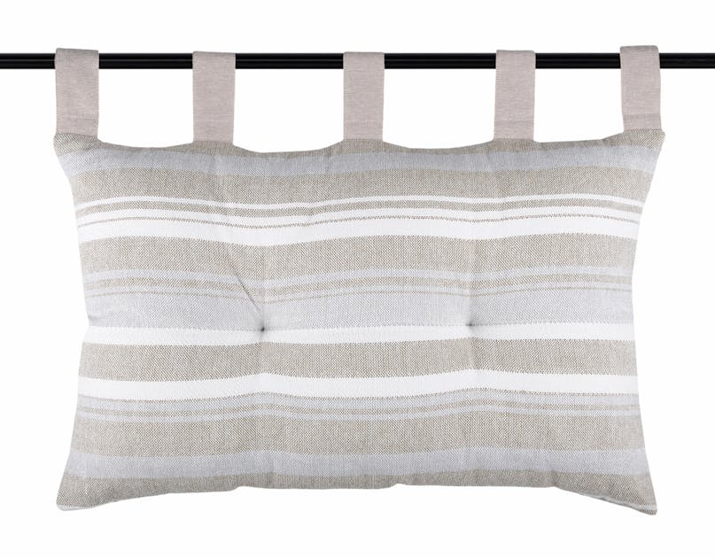 Parure De Lit 7 Pièces Grand Lit 140x190 - Couette Réversible Rayures Grises Et Blanches - Codi