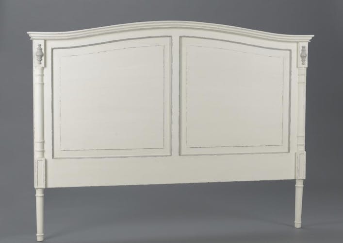 Tête de lit ancienne bois blanc classique chic ORNEMENT L170xH125 AMADEUS