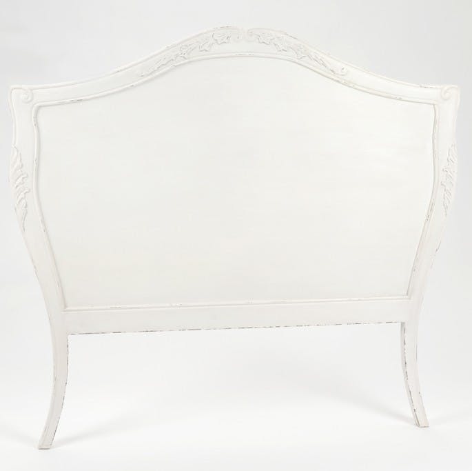 Tête de lit blanche 120 cm shabby romantique bois vieilli COMTESSE AMADEUS