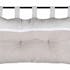 Tête de lit charme couleur lin rayé et blanc avec dentelle 45x70cm 100% coton ANGELE LIN