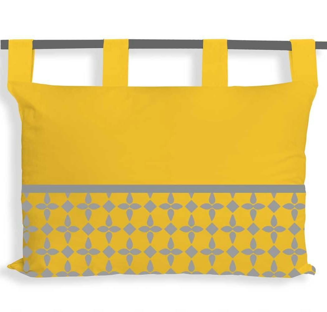 Tête de lit damier jaune 45x70cm