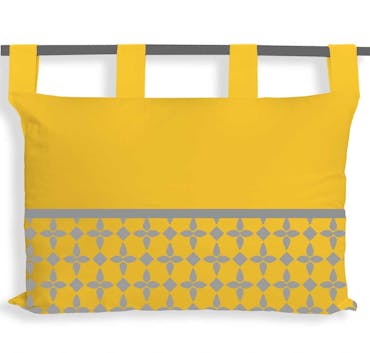  Tête de lit damier jaune 45x70cm